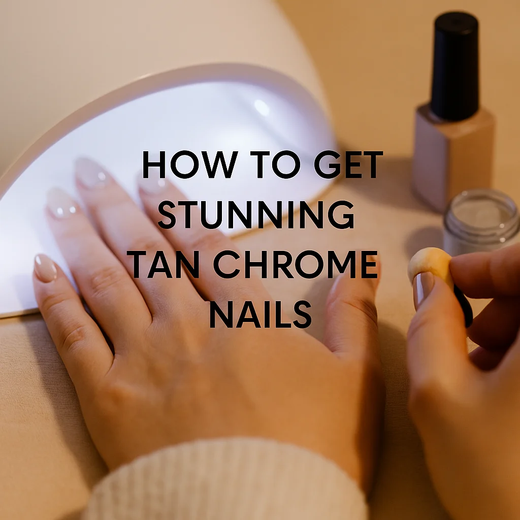tan chrome nails