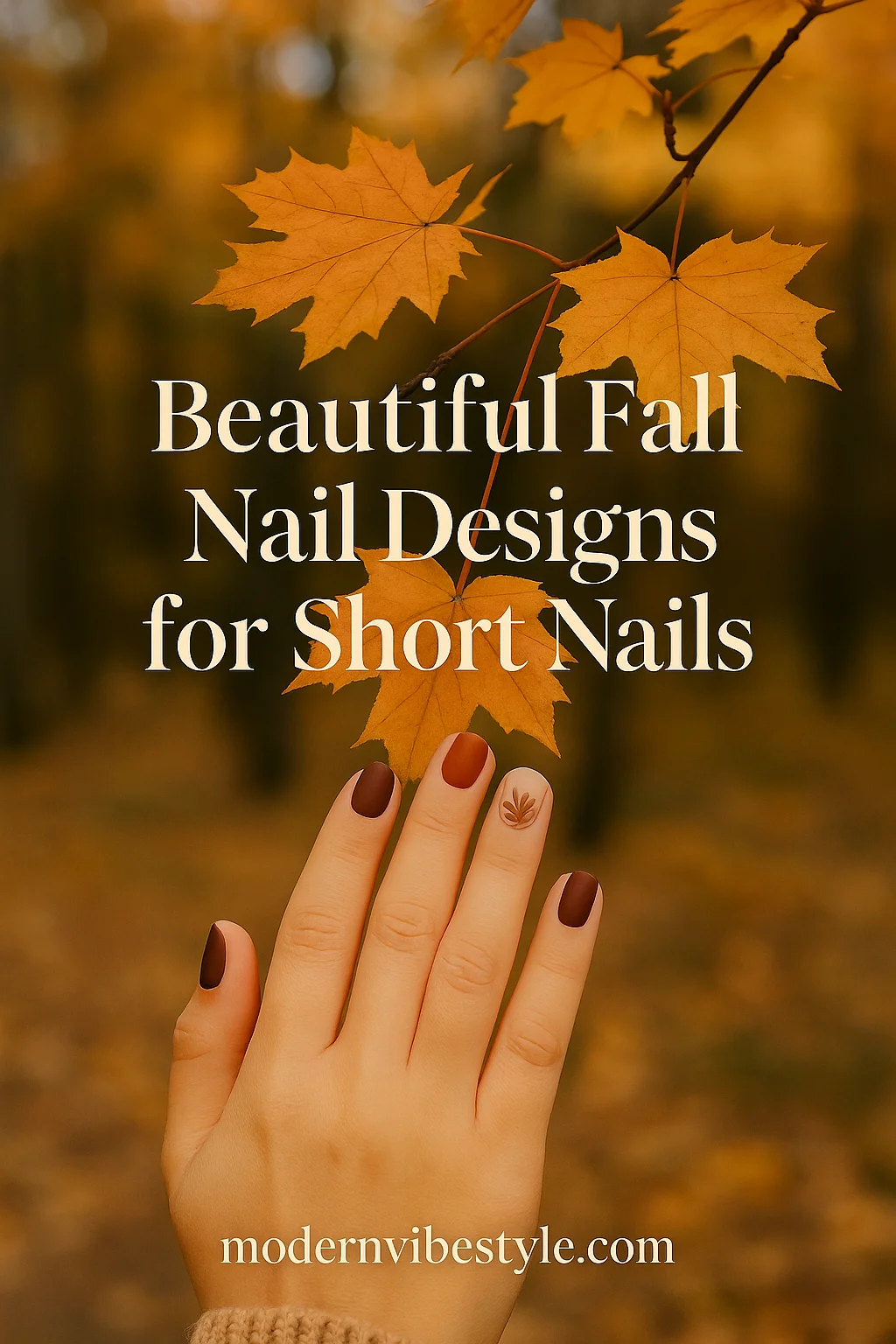 minimalist fall nail art