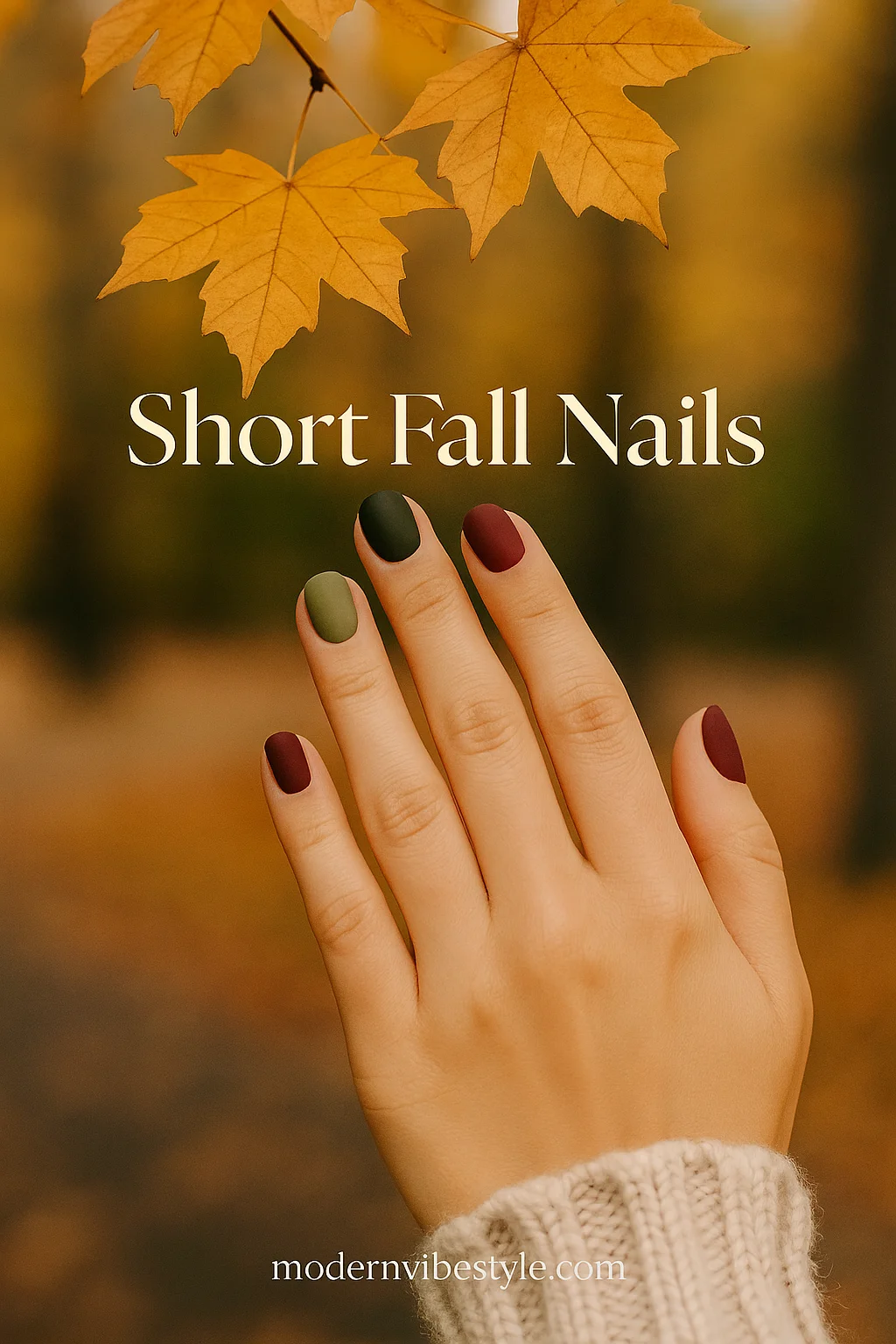 minimal autumn nail designs