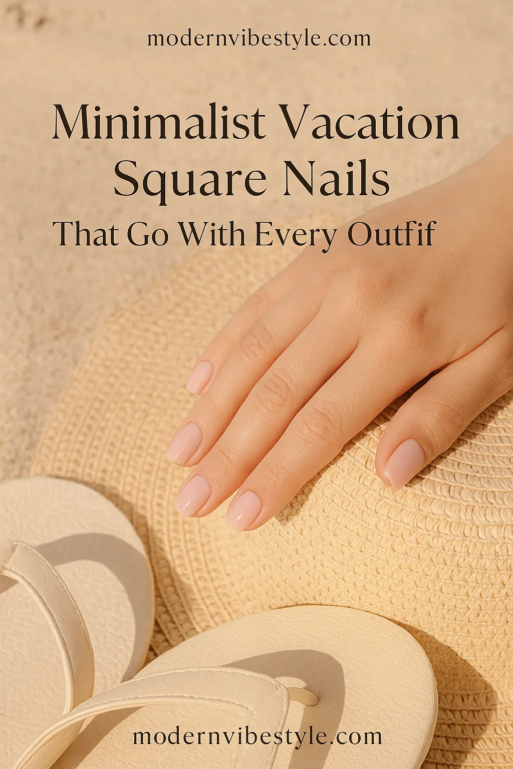 minimalist vacation nails