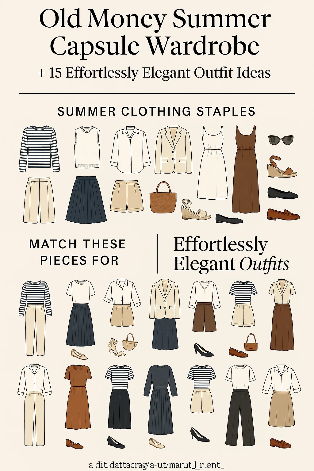 old money summer capsule wardrobe