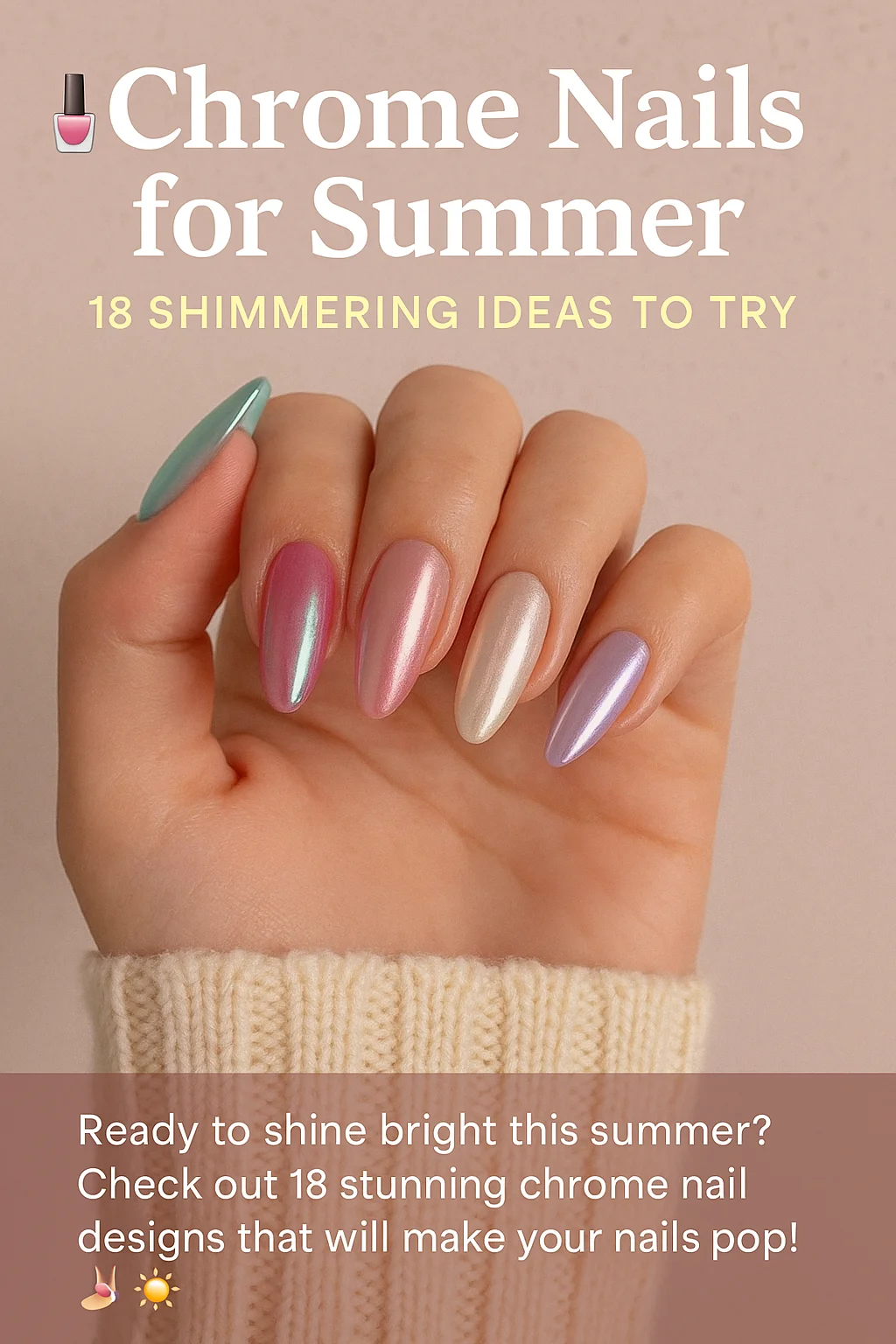 shiny summer nail ideas