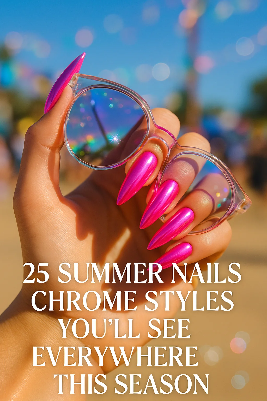 chrome nails for summer