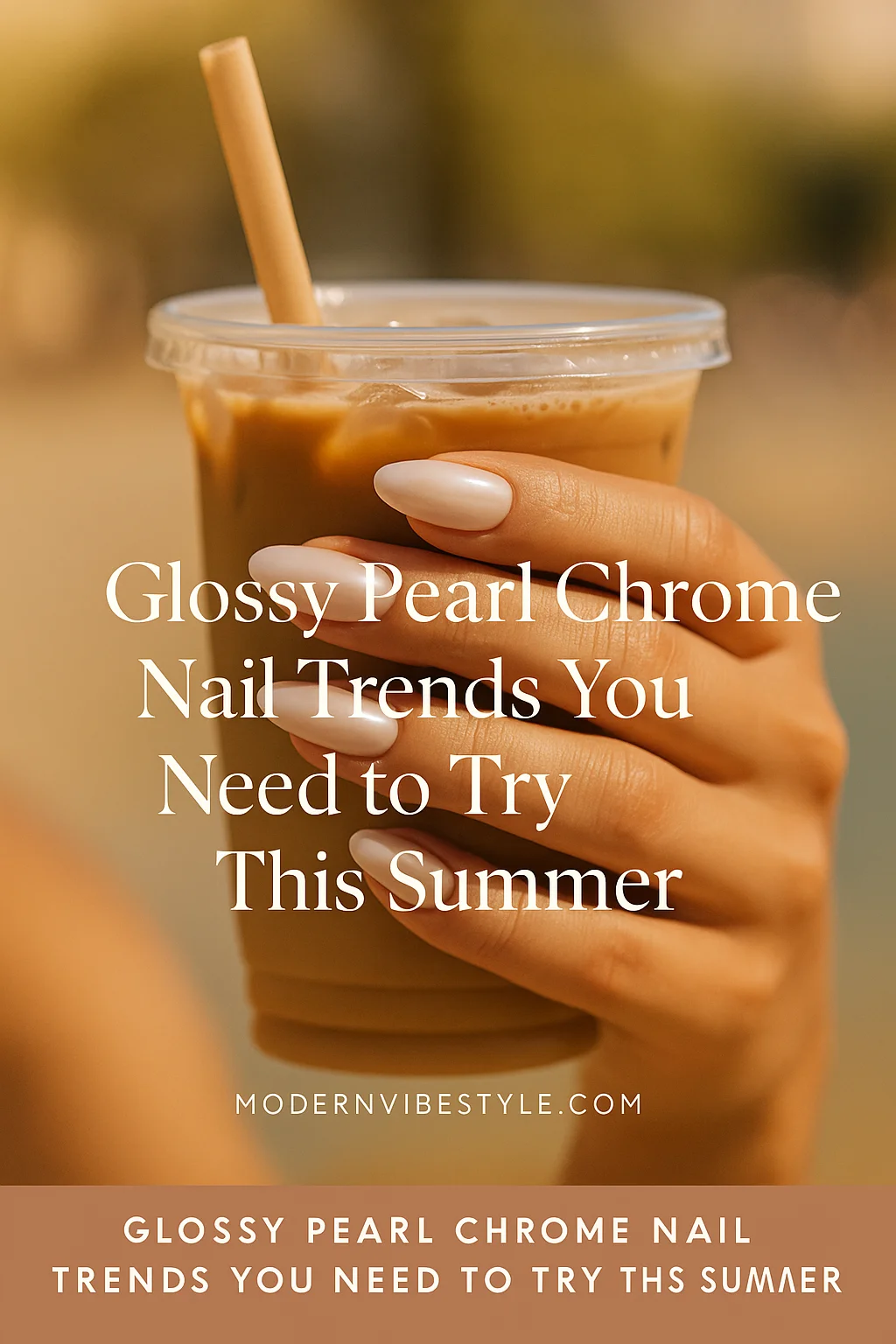glossy chrome nail designs