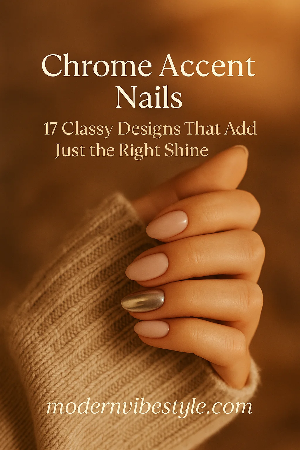 chrome nail accents