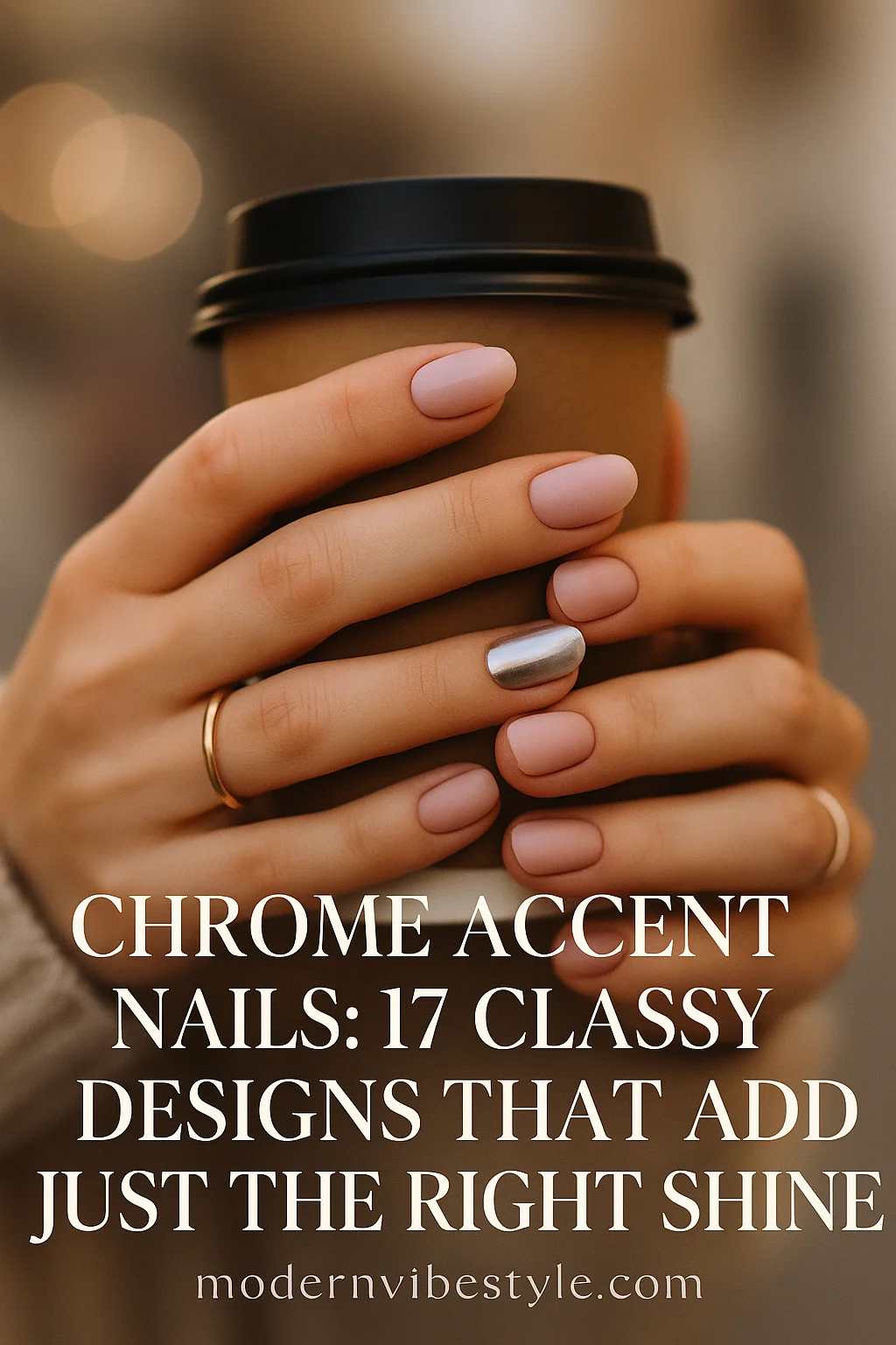 elegant chrome nails